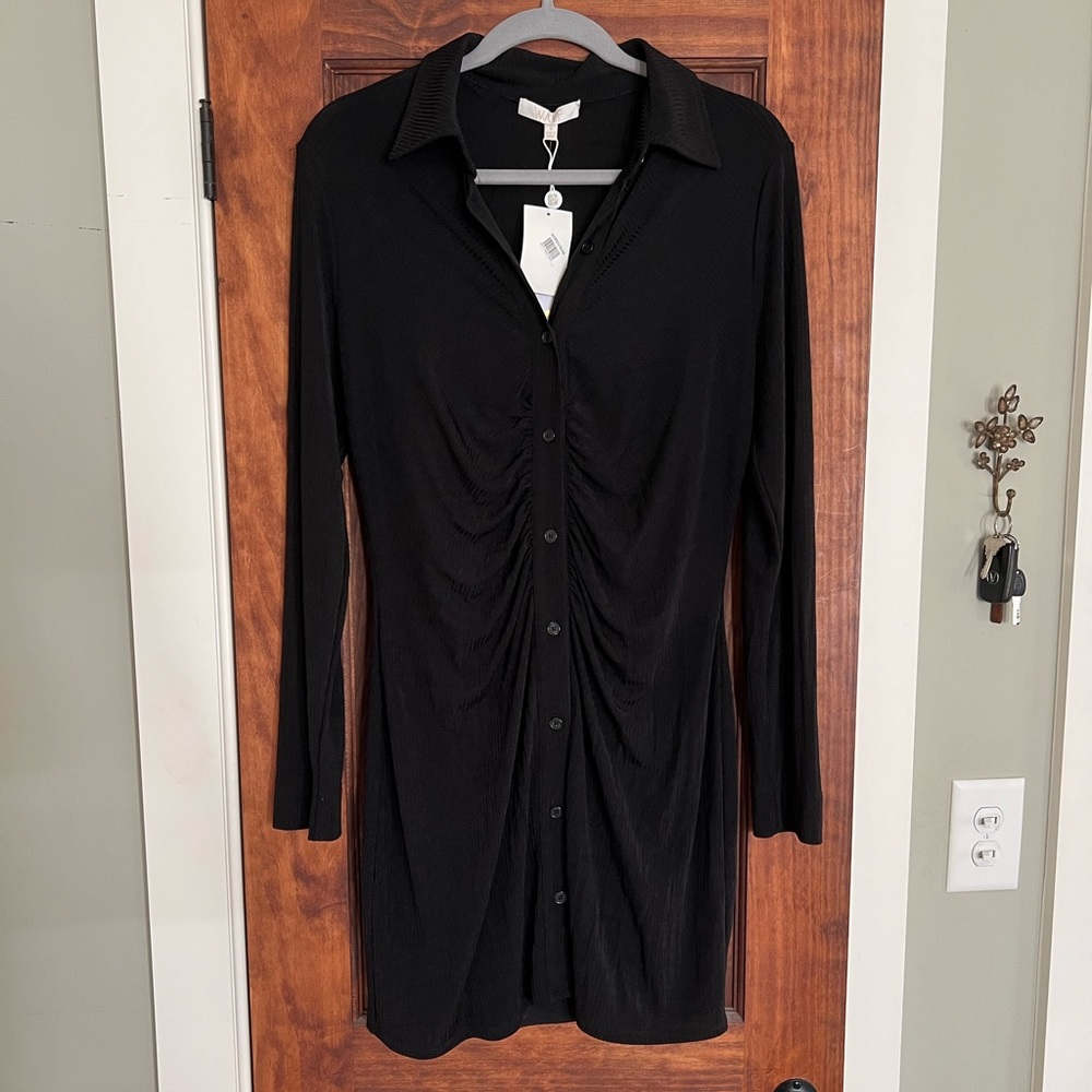 Long sleeved black dress by Wayf from Nordstrom